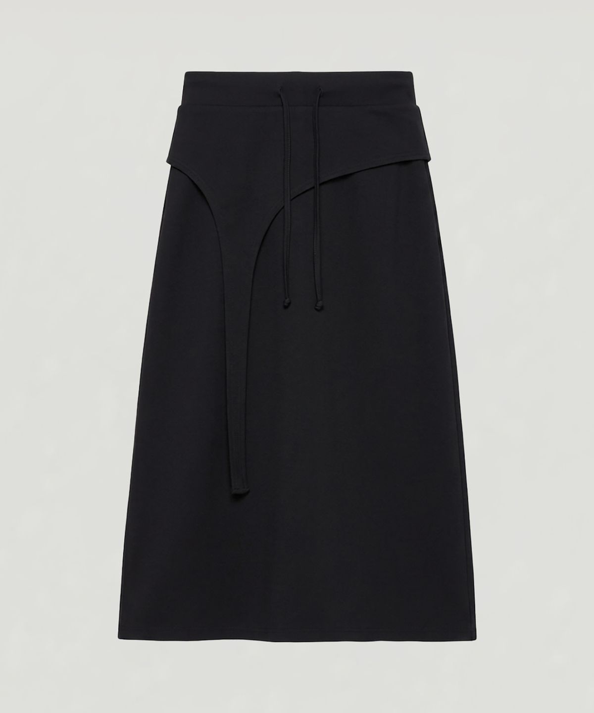 우네씬(UUNE SCENE) Layered Panel Maxi Skirt_Black