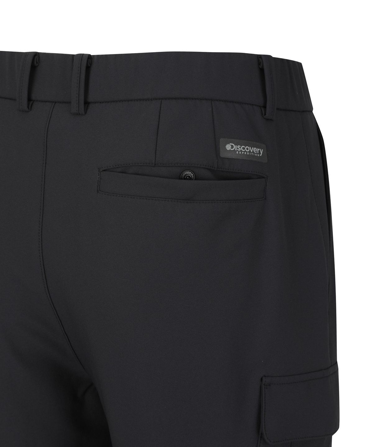 디스커버리 익스페디션(DISCOVERY EXPEDITION) 남성 기모 테이퍼드 카고조거팬츠 (BLACK)