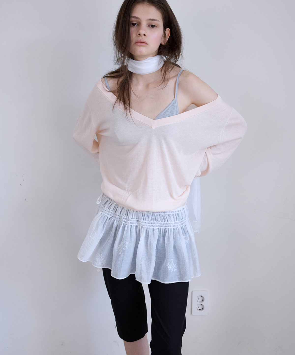그노노이(GNOHNOEY) 플로우 프릴 레이어드 스커트