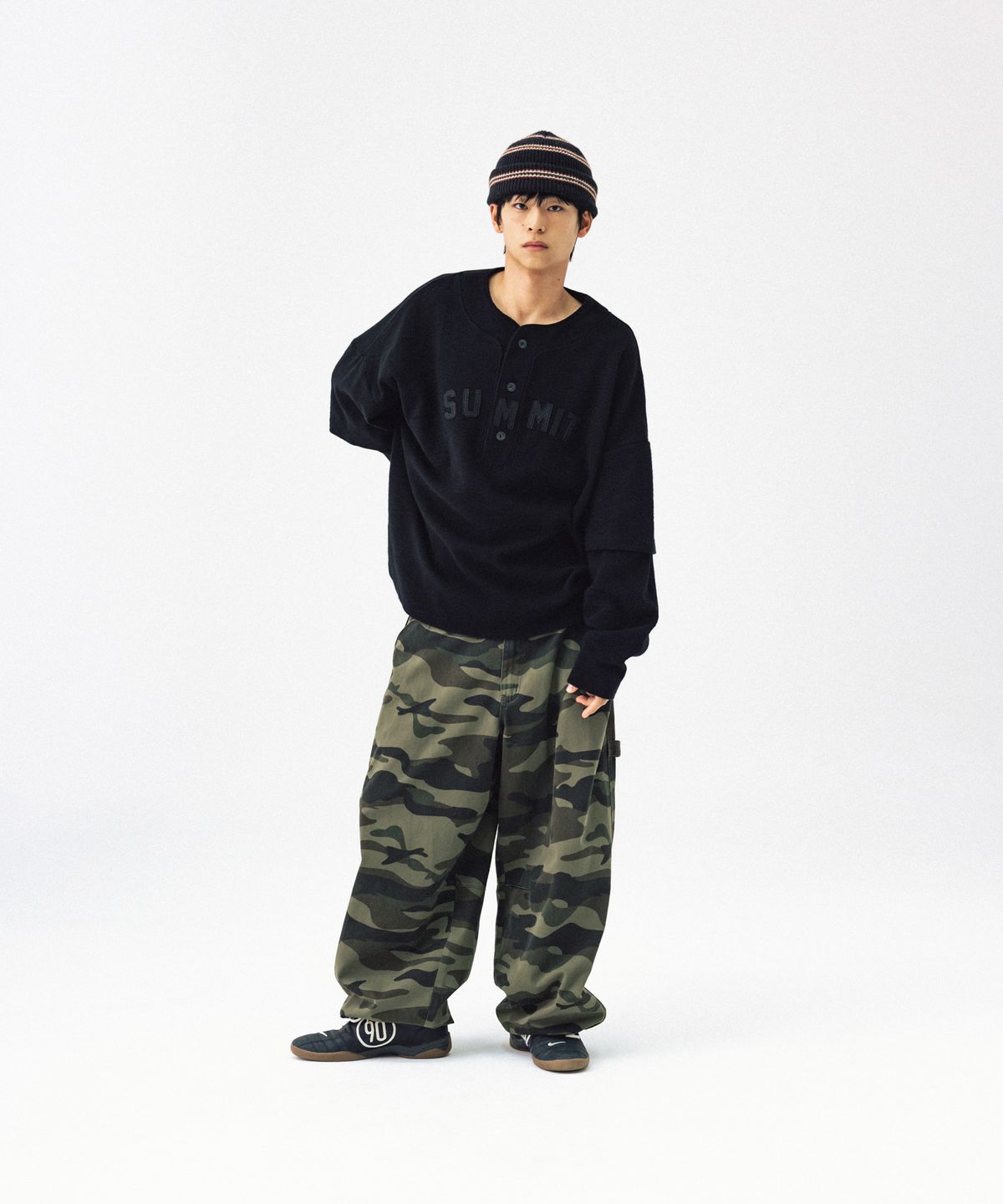 앵글런(ANGLAN) SUMMIT Baseball Pullover - Black