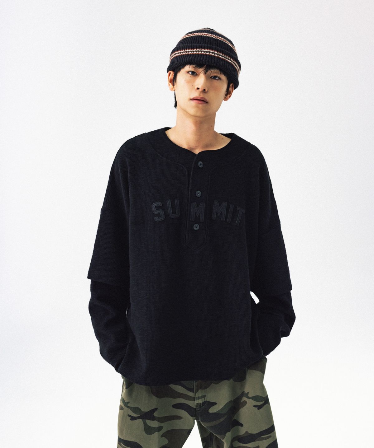 앵글런(ANGLAN) SUMMIT Baseball Pullover - Black