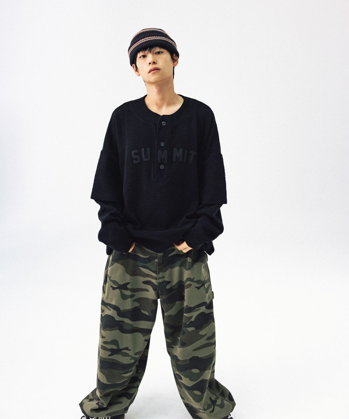 앵글런(ANGLAN) SUMMIT Baseball Pullover - Black