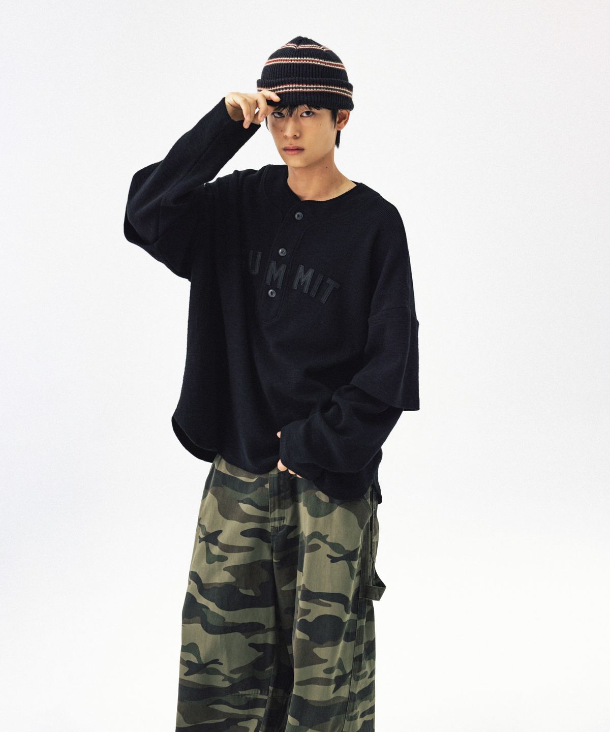 앵글런(ANGLAN) SUMMIT Baseball Pullover - Black