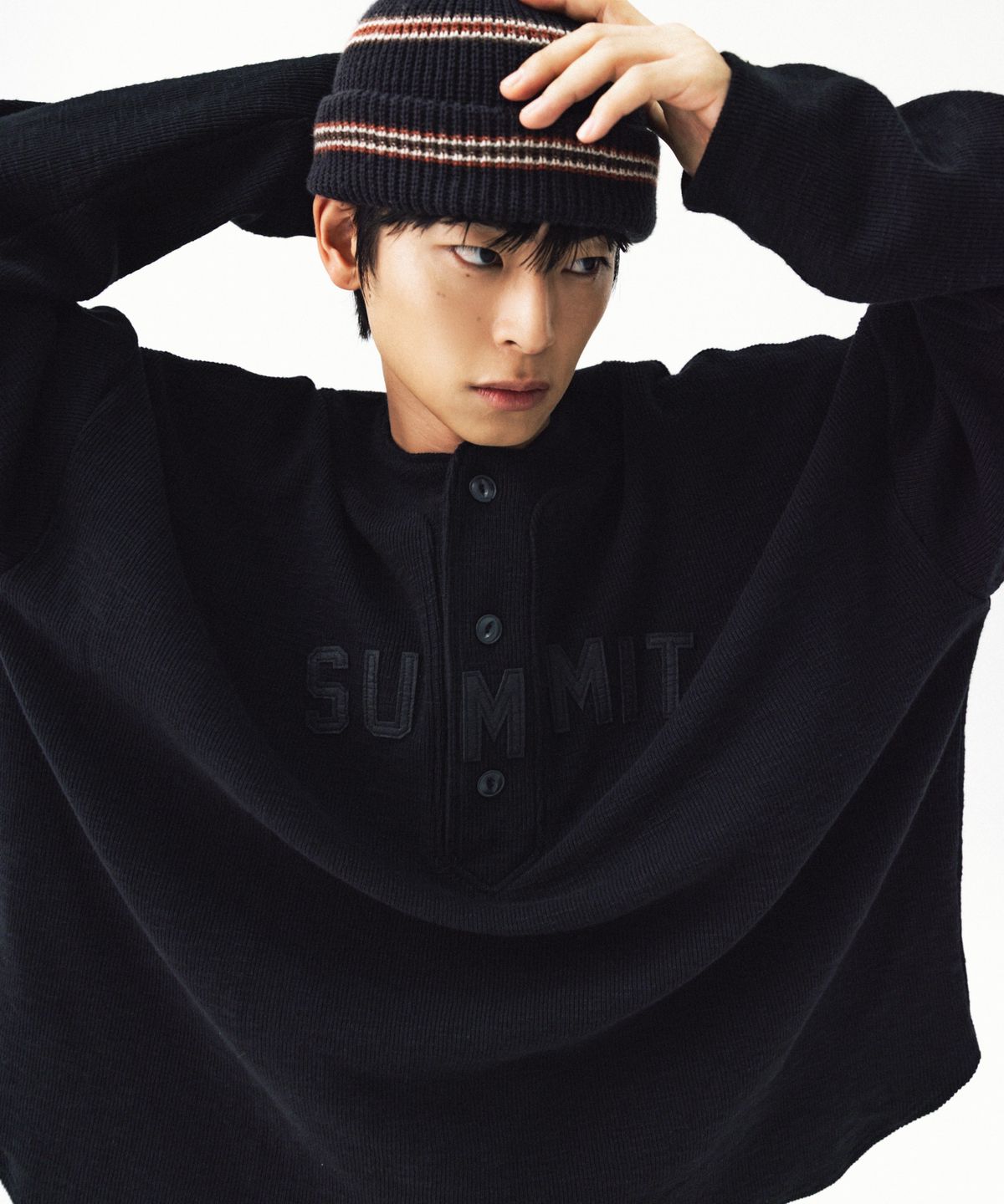 앵글런(ANGLAN) SUMMIT Baseball Pullover - Black