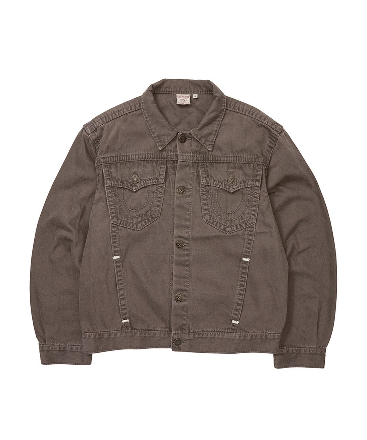 트루릴리젼(TRUERELIGION) Big T Washed Denim Trucker Jacket - WASHED BROWN