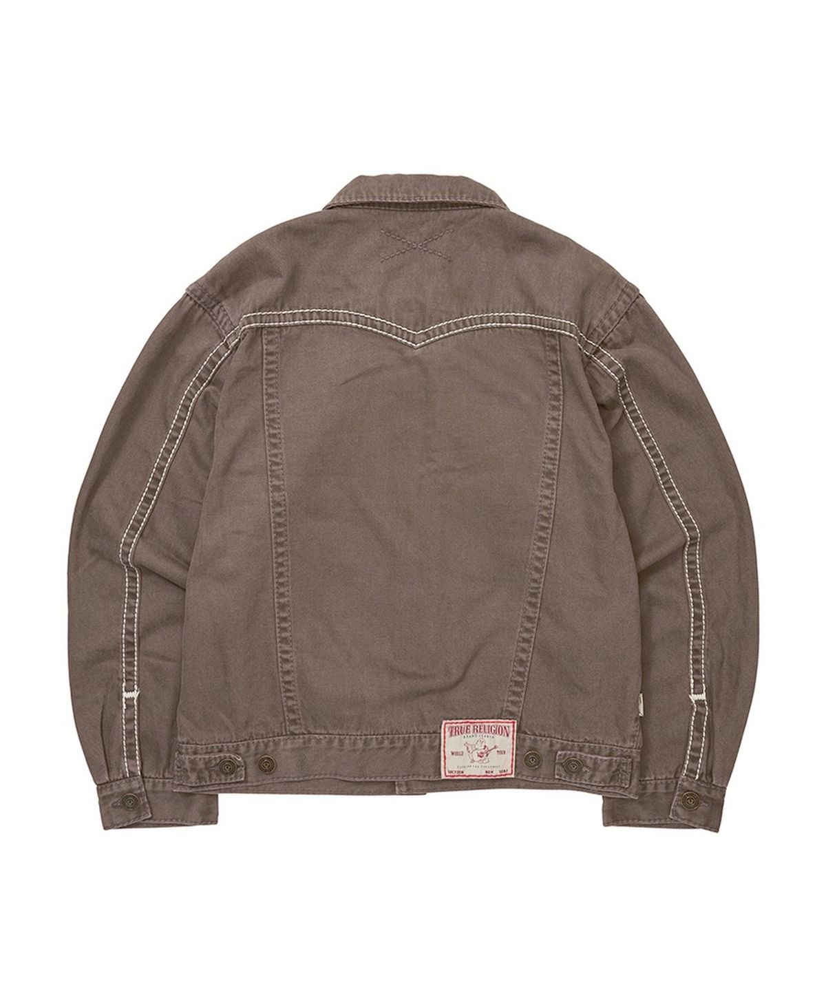 트루릴리젼(TRUERELIGION) Big T Washed Denim Trucker Jacket - WASHED BROWN