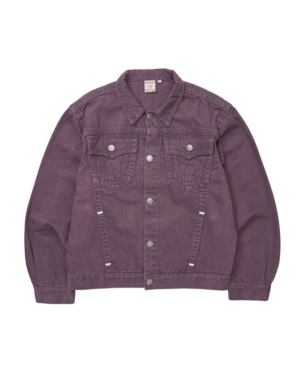 트루릴리젼(TRUERELIGION) Big T Washed Denim Trucker Jacket - WASHED PURPLE
