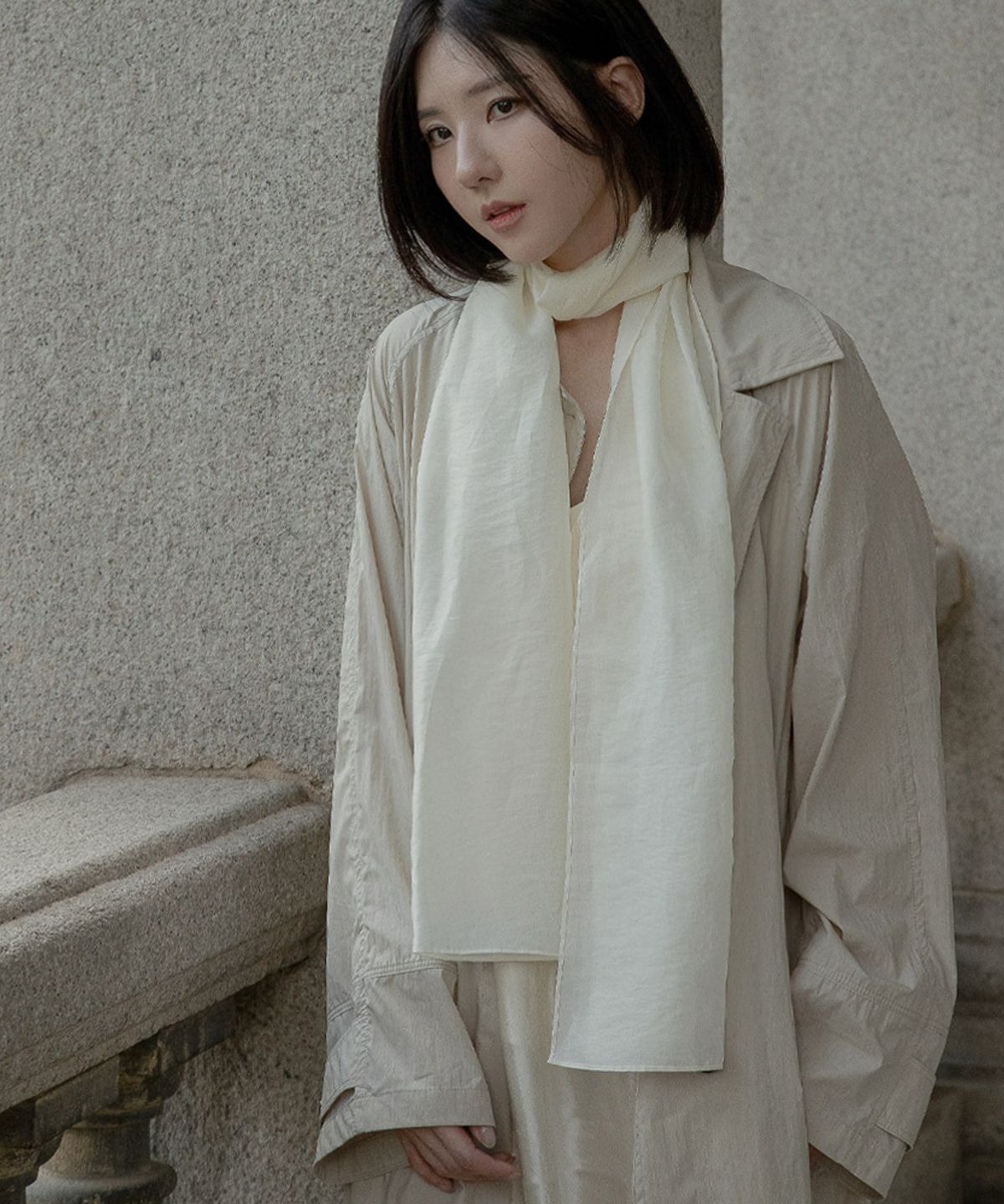 벤앤쿠(VENANDQU) Air Tencel Scarf (3 Colors)