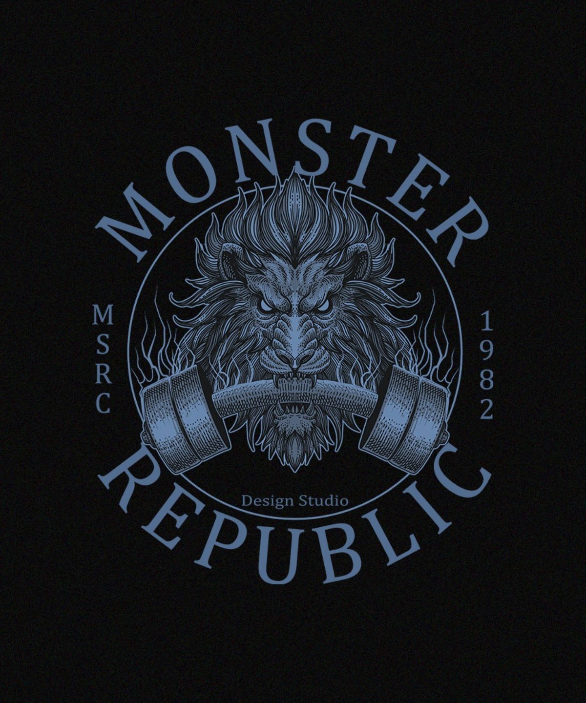 몬스터리퍼블릭(MONSTER REPUBLIC) 비스트 블루 오버핏 맨투맨 블랙