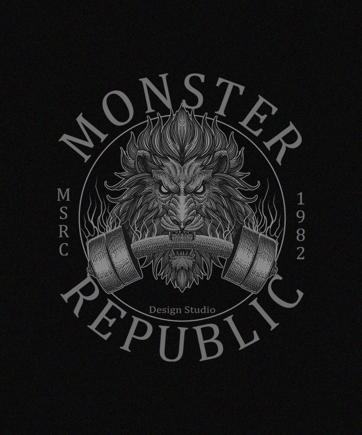 몬스터리퍼블릭(MONSTER REPUBLIC) 비스트 그레이 오버핏 맨투맨 블랙
