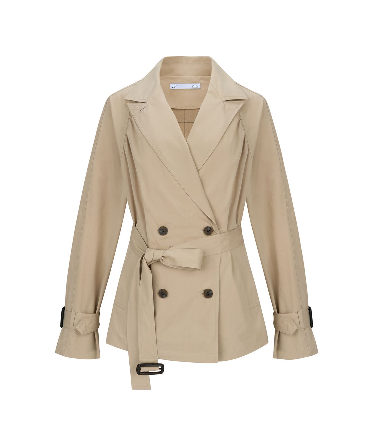 일리오(ILLIO) Beige Shirring half trench coat