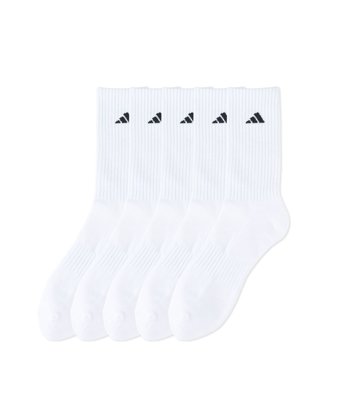 아디다스(ADIDAS) 스탠다드 블랙로고 쿠션 크루삭스 화이트 3팩