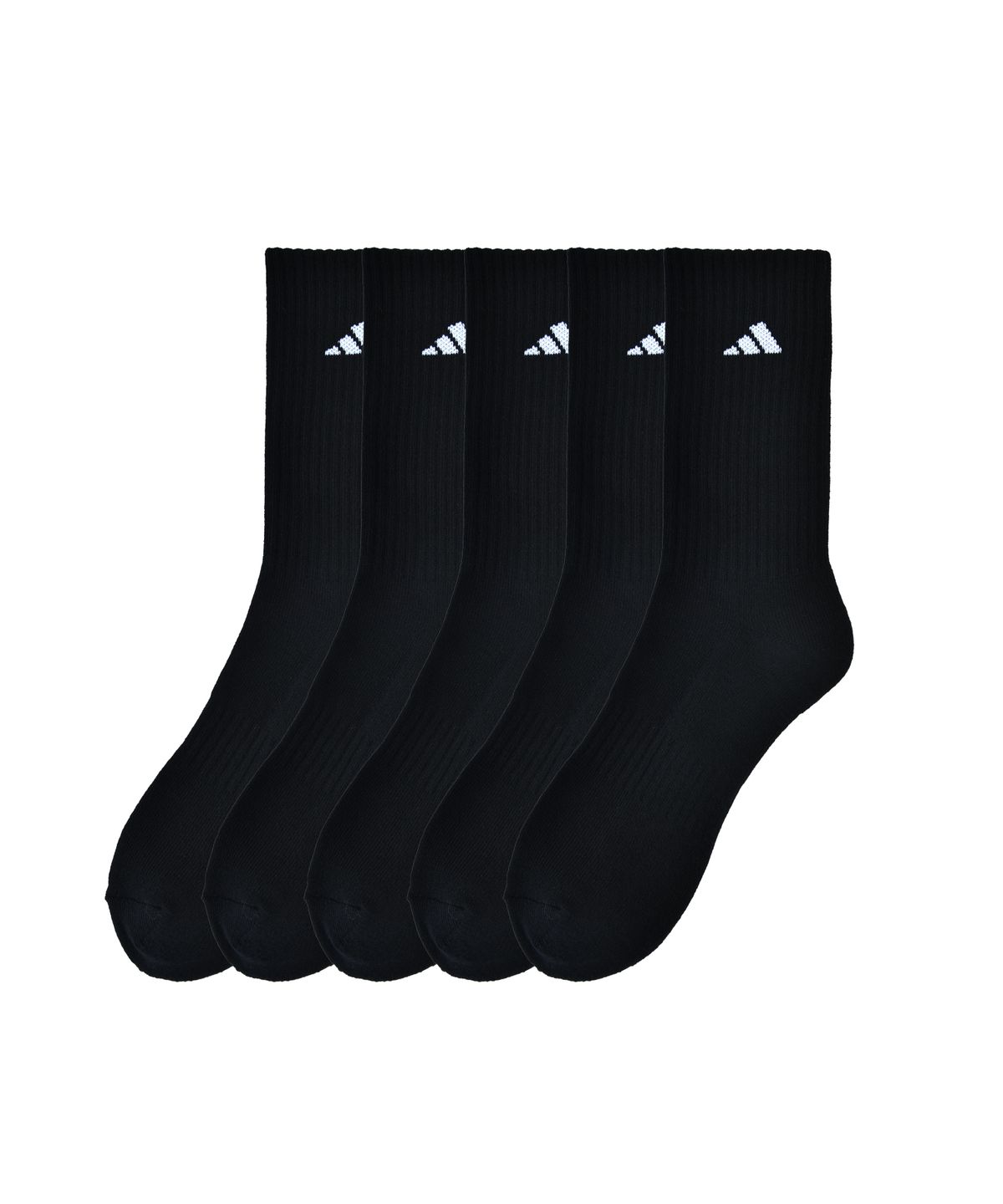 아디다스(ADIDAS) 스탠다드 화이트로고 쿠션 크루삭스 블랙 3팩