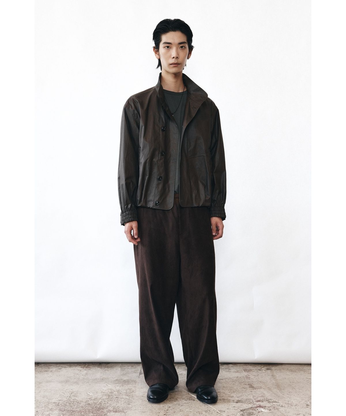 유스(YOUTH) Faux Suede Relaxed Pants - Brown