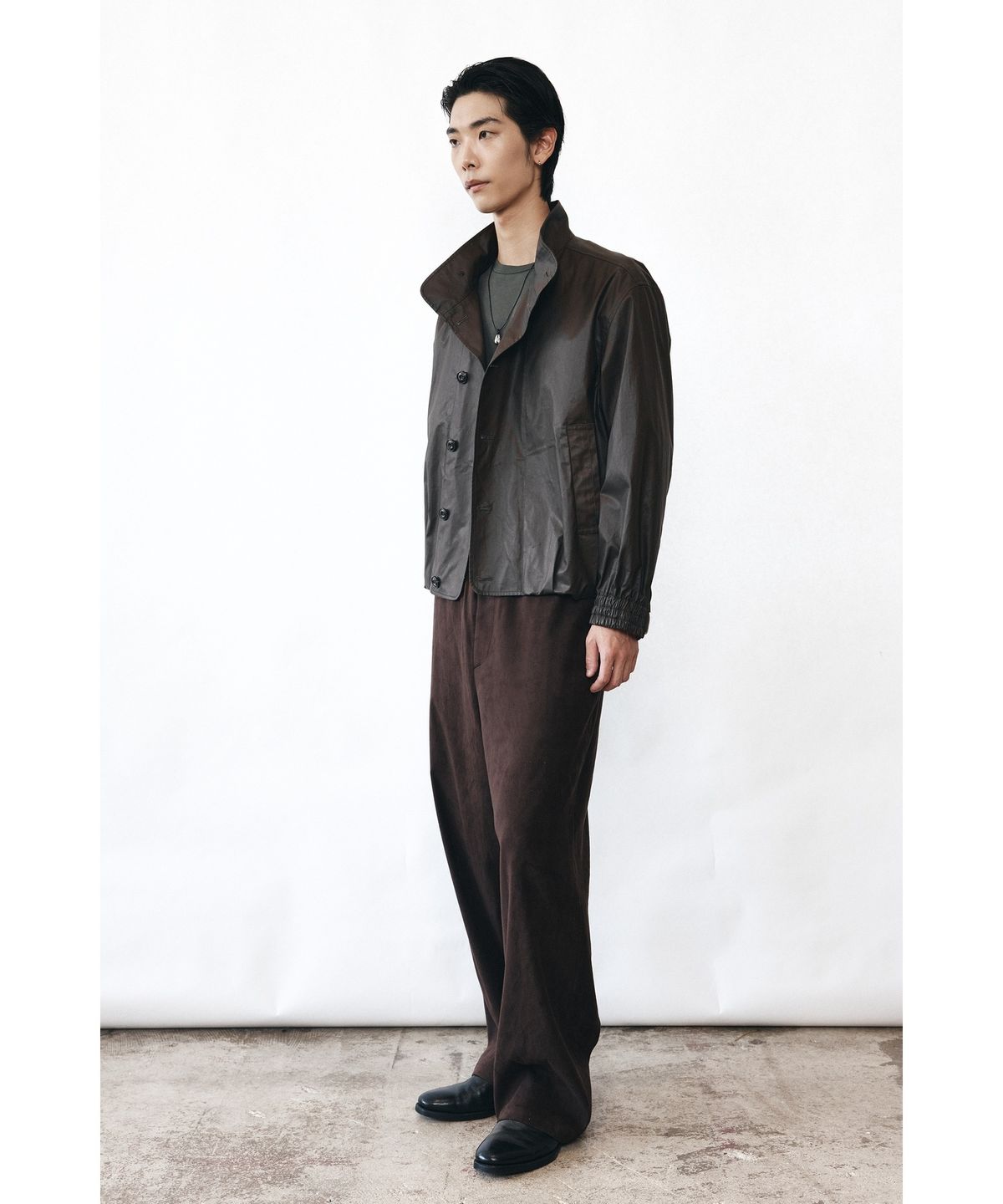 유스(YOUTH) Faux Suede Relaxed Pants - Brown