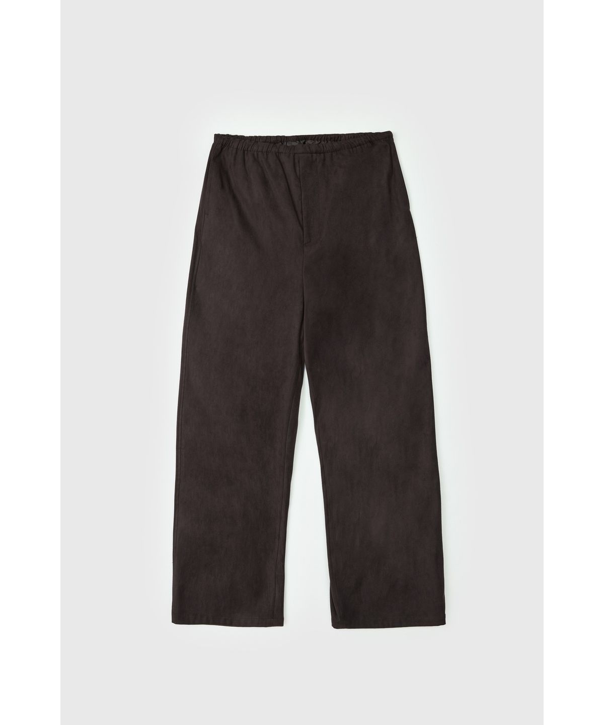 유스(YOUTH) Faux Suede Relaxed Pants - Brown