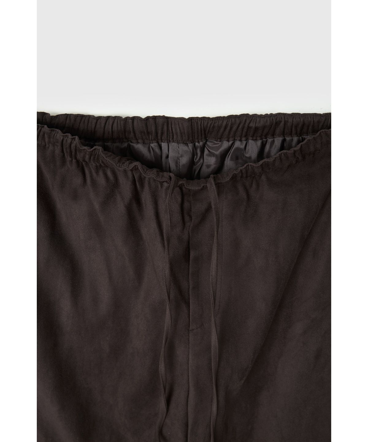 유스(YOUTH) Faux Suede Relaxed Pants - Brown