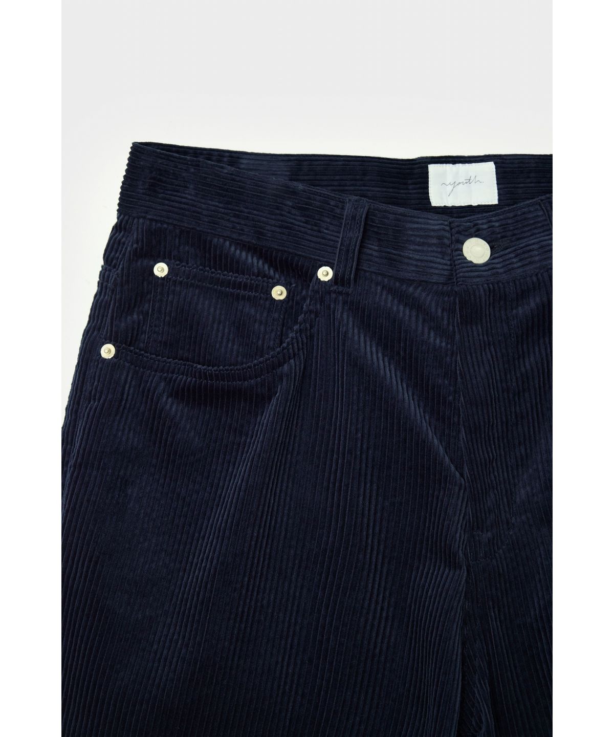 유스(YOUTH) Corduroy 5P Straight Pants - Navy
