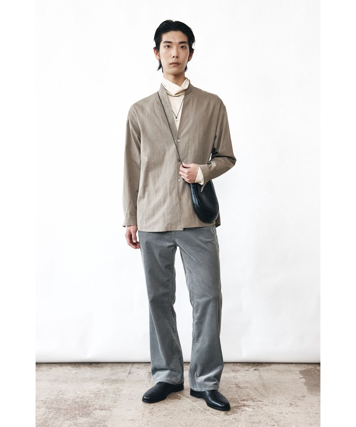 유스(YOUTH) Corduroy 5P Straight Pants - Light Grey