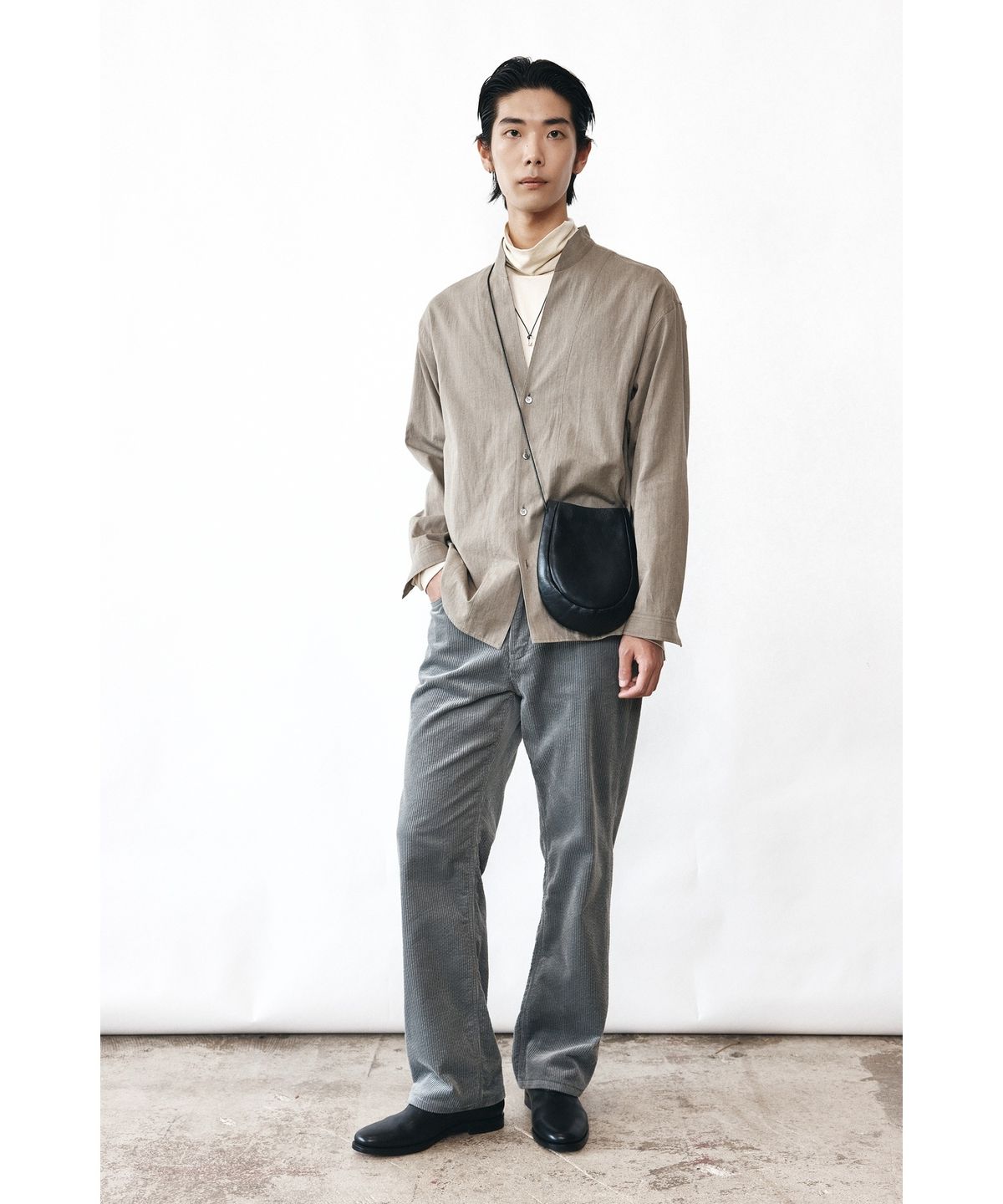 유스(YOUTH) Corduroy 5P Straight Pants - Light Grey