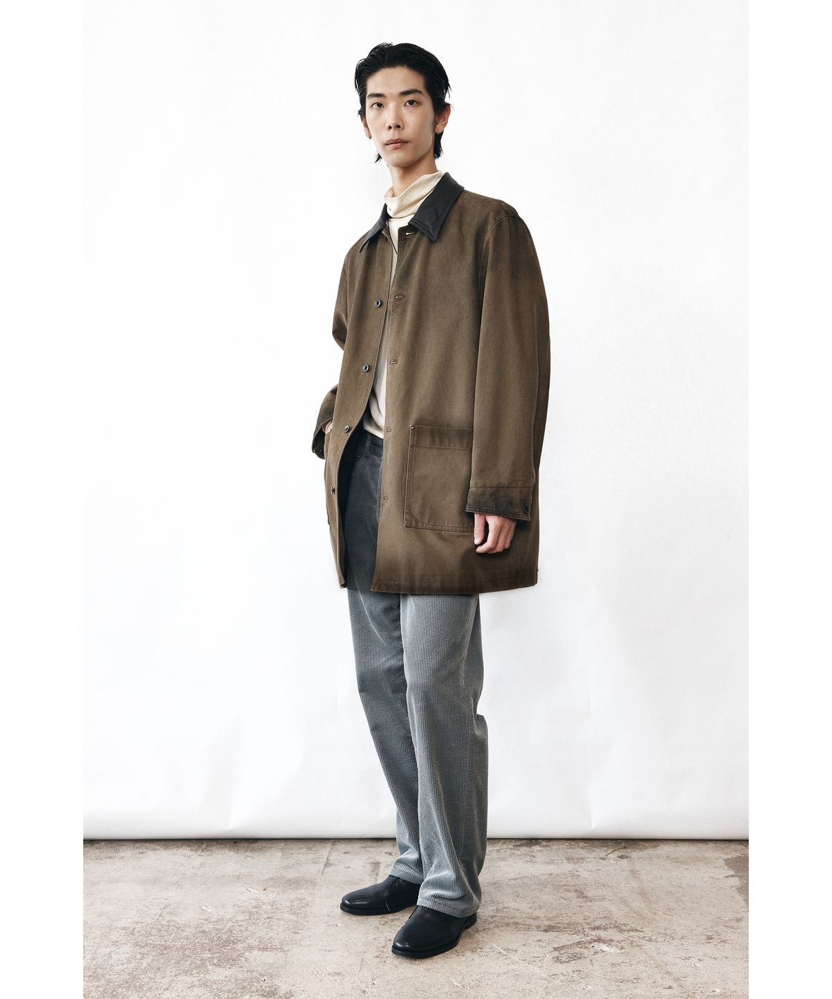 유스(YOUTH) Corduroy 5P Straight Pants - Light Grey