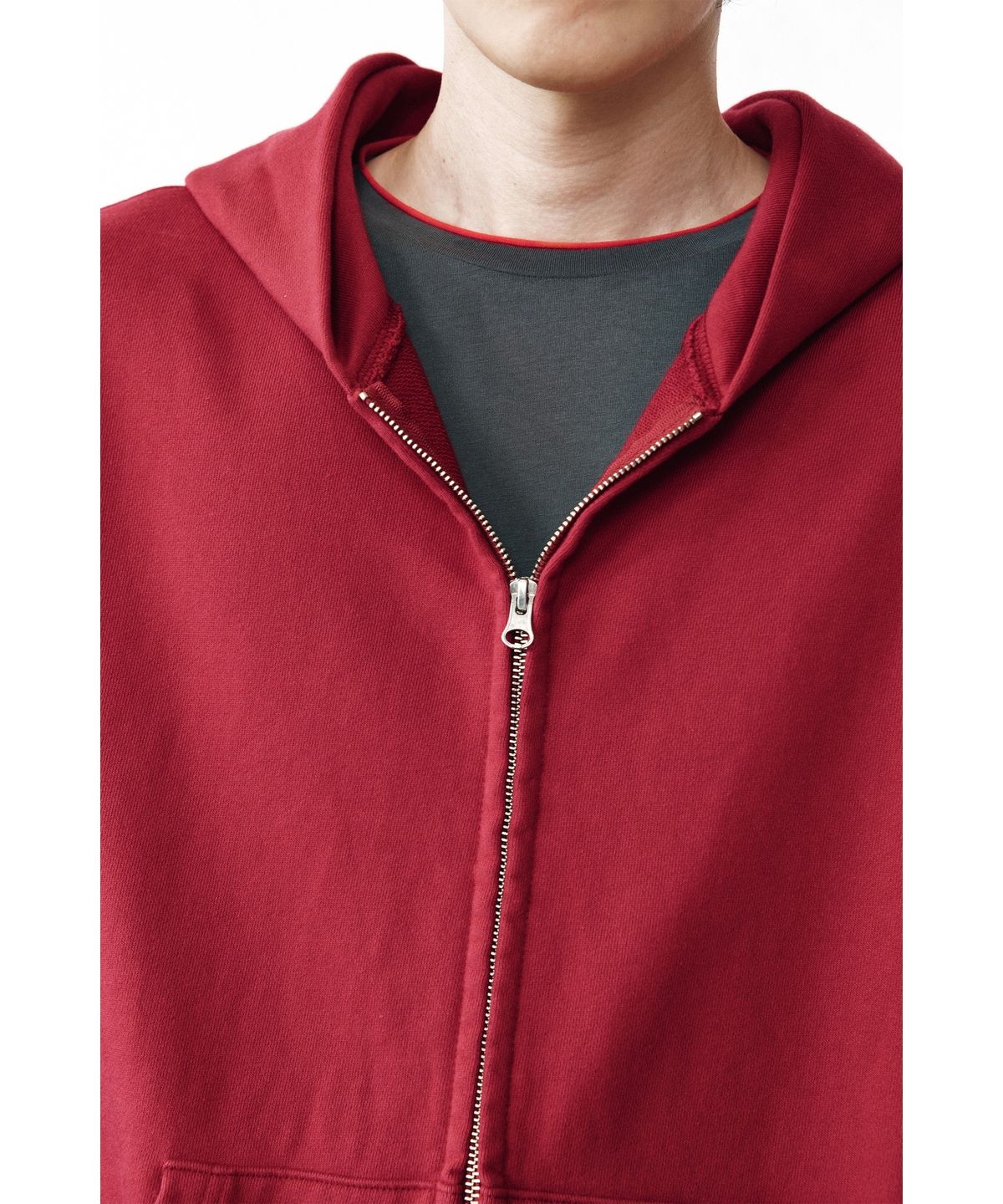 유스(YOUTH) Washed Hooded Zip-up - Red