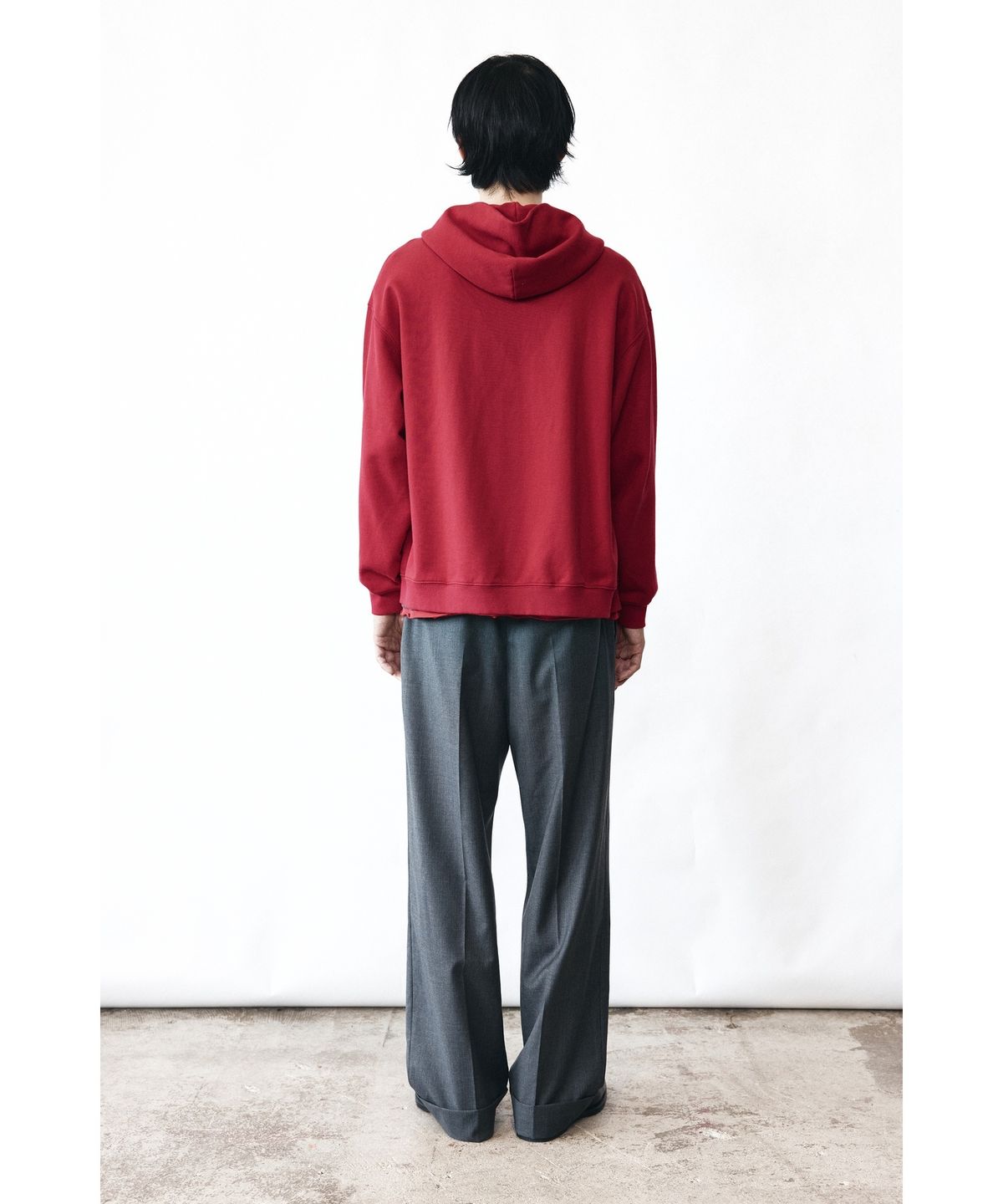 유스(YOUTH) Washed Hooded Zip-up - Red