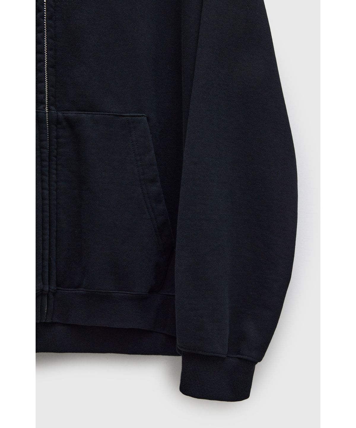 유스(YOUTH) Washed Hooded Zip-up - Black