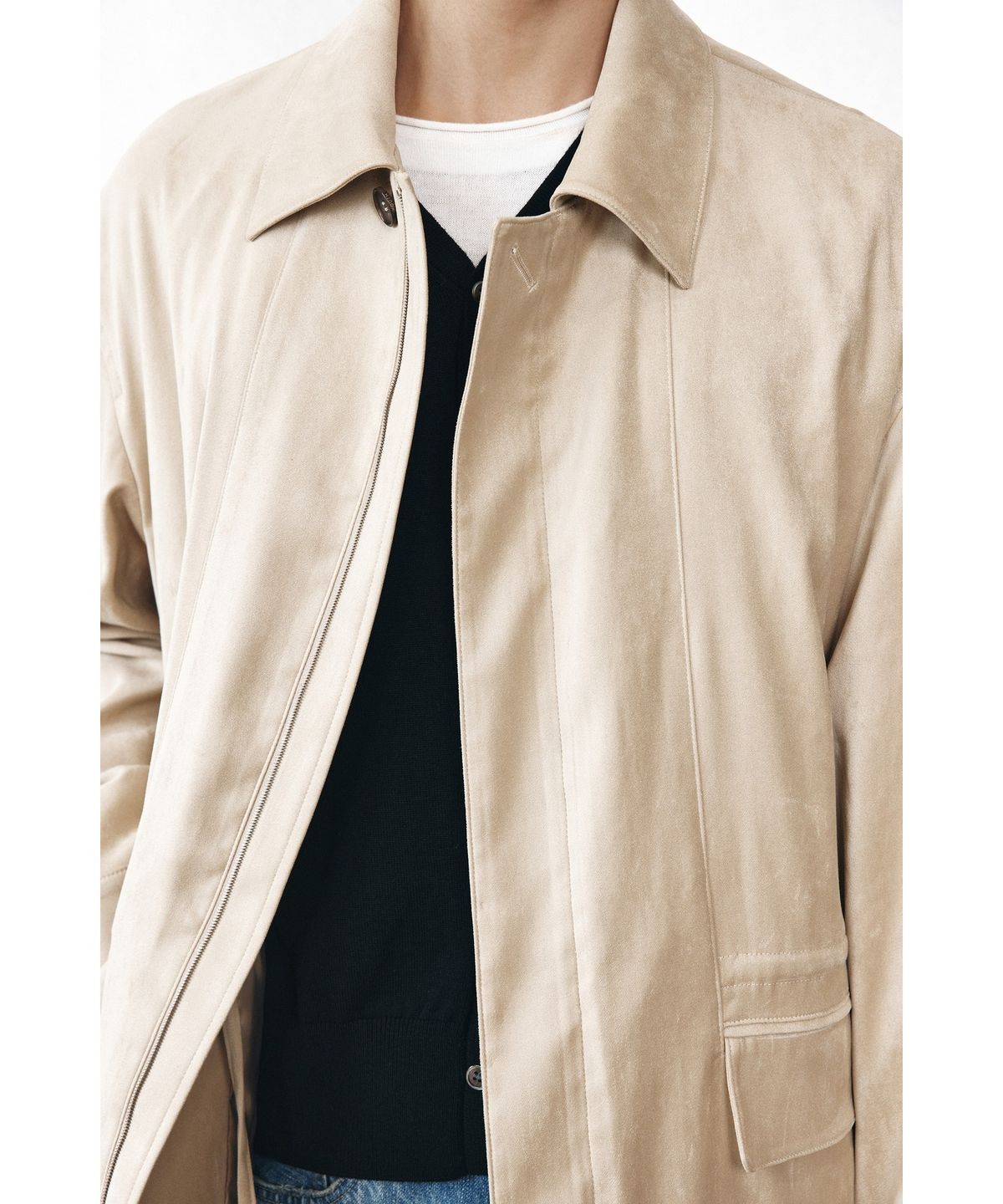 유스(YOUTH) Faux Suede Jacket - Begie