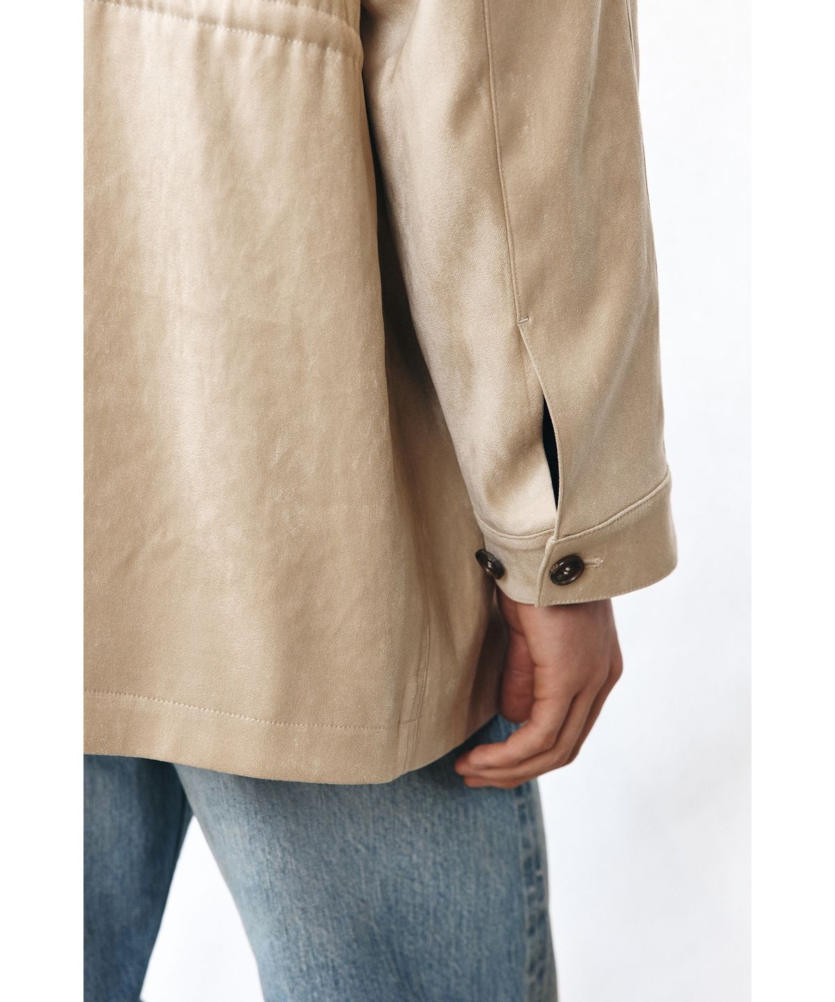 유스(YOUTH) Faux Suede Jacket - Begie