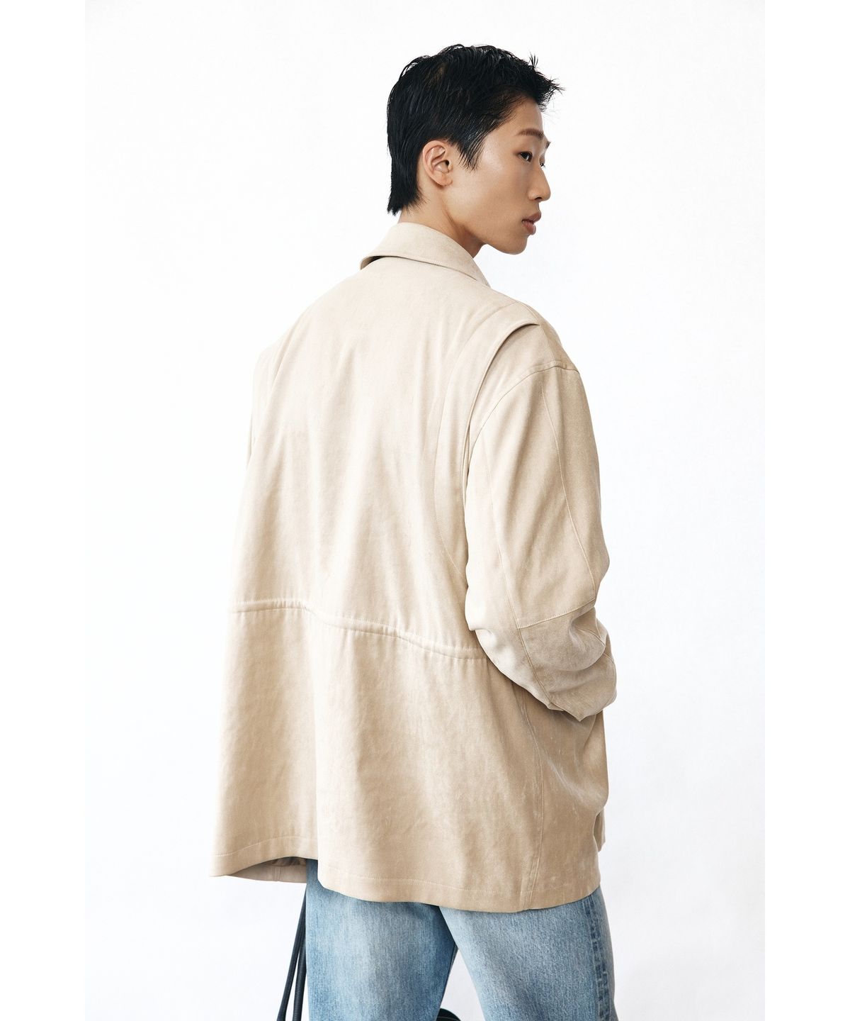 유스(YOUTH) Faux Suede Jacket - Begie