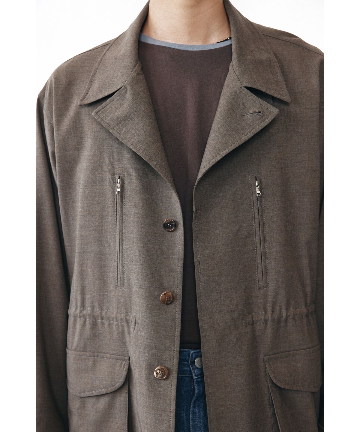유스(YOUTH) Fine Wool F-2 Jacket - Brown
