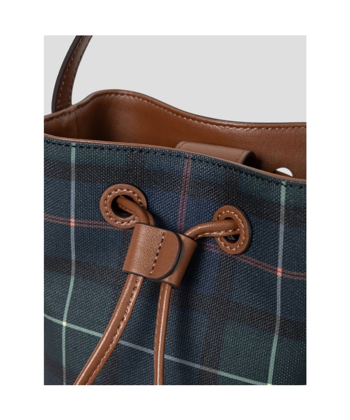 빈폴 액세서리(BEANPOLE ACCESSORY) 헤릿체크 버킷백  그린
