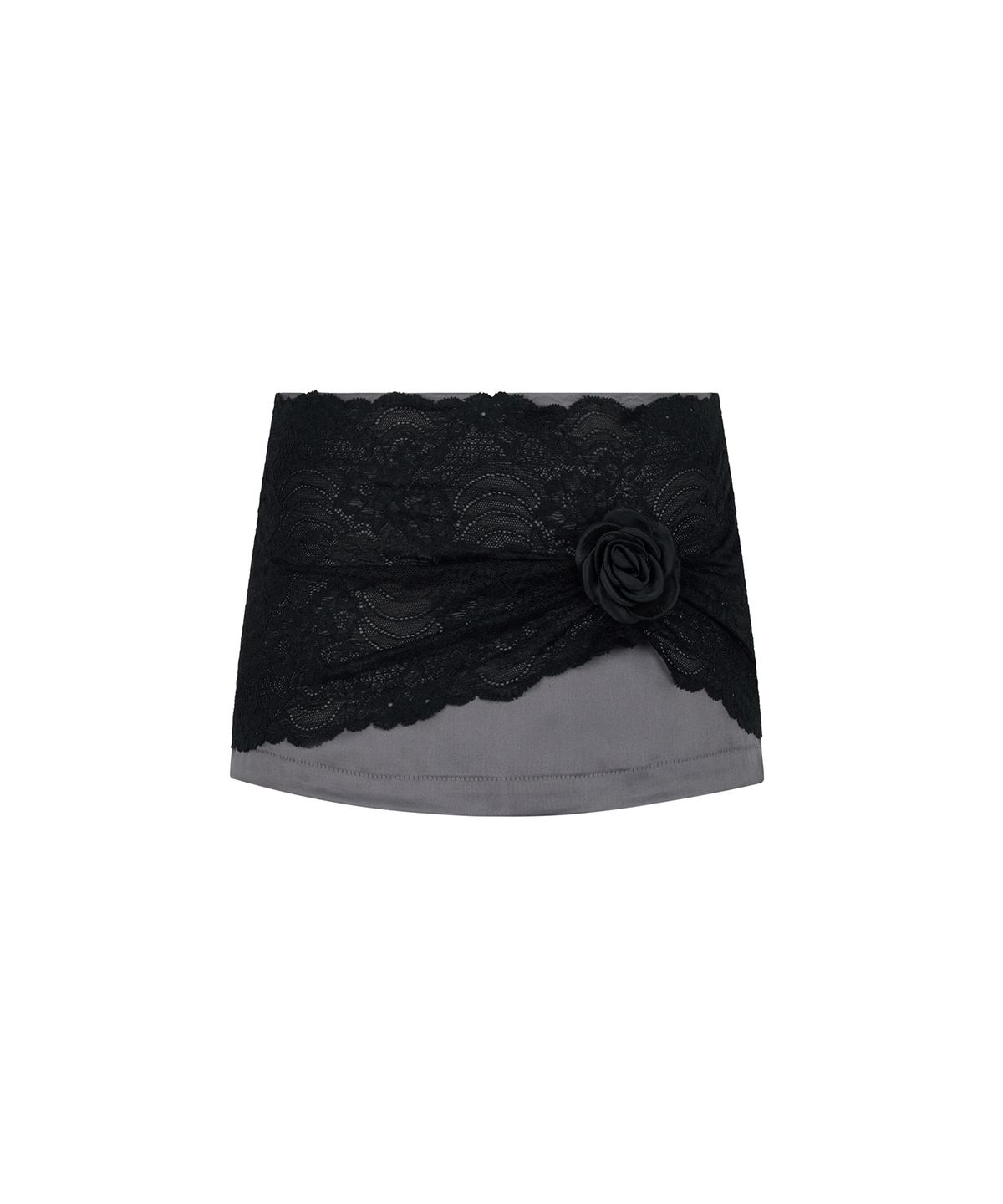 일리오(ILLIO) Charcoal Lace mini skirt