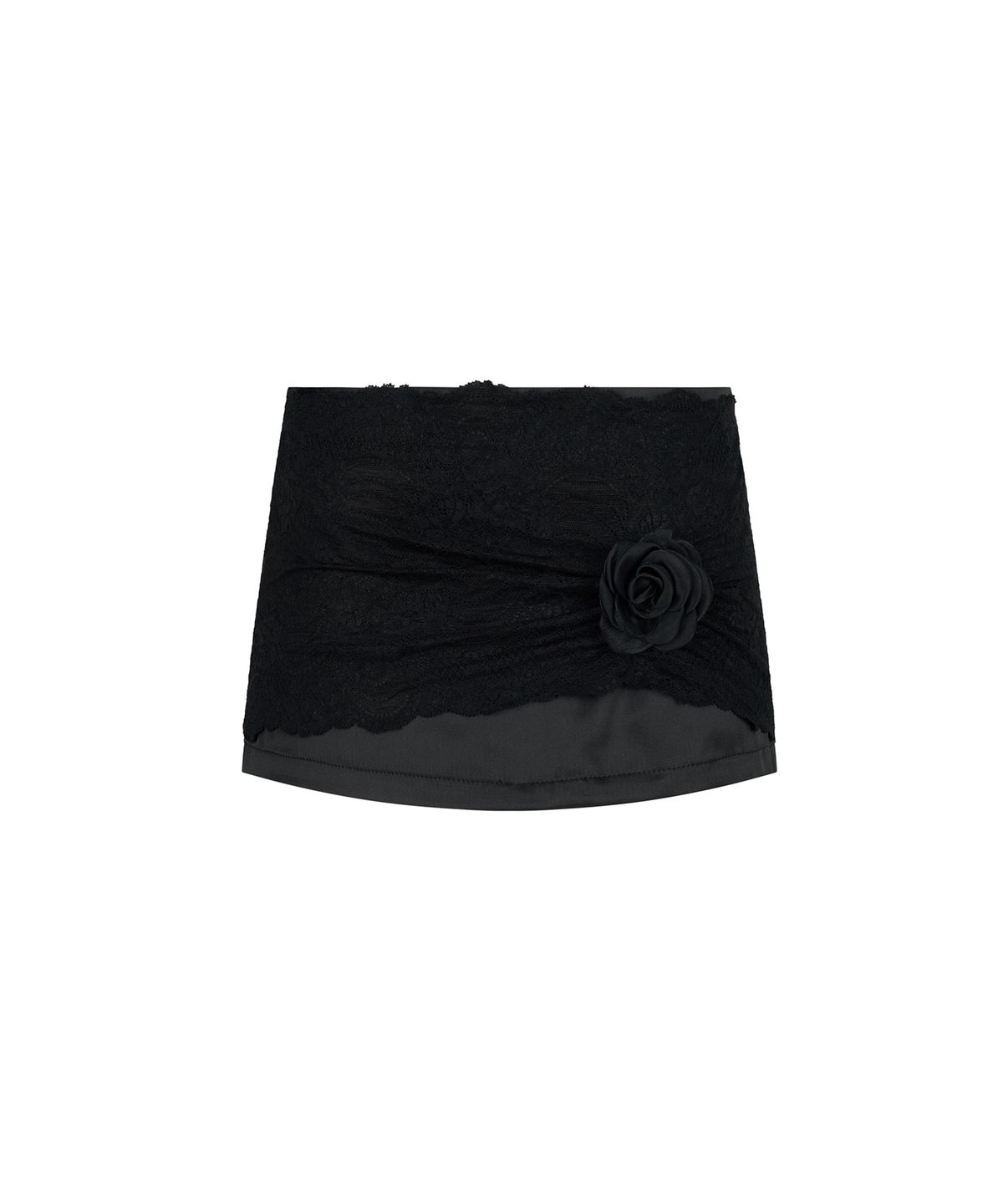 일리오(ILLIO) Black Lace mini skirt
