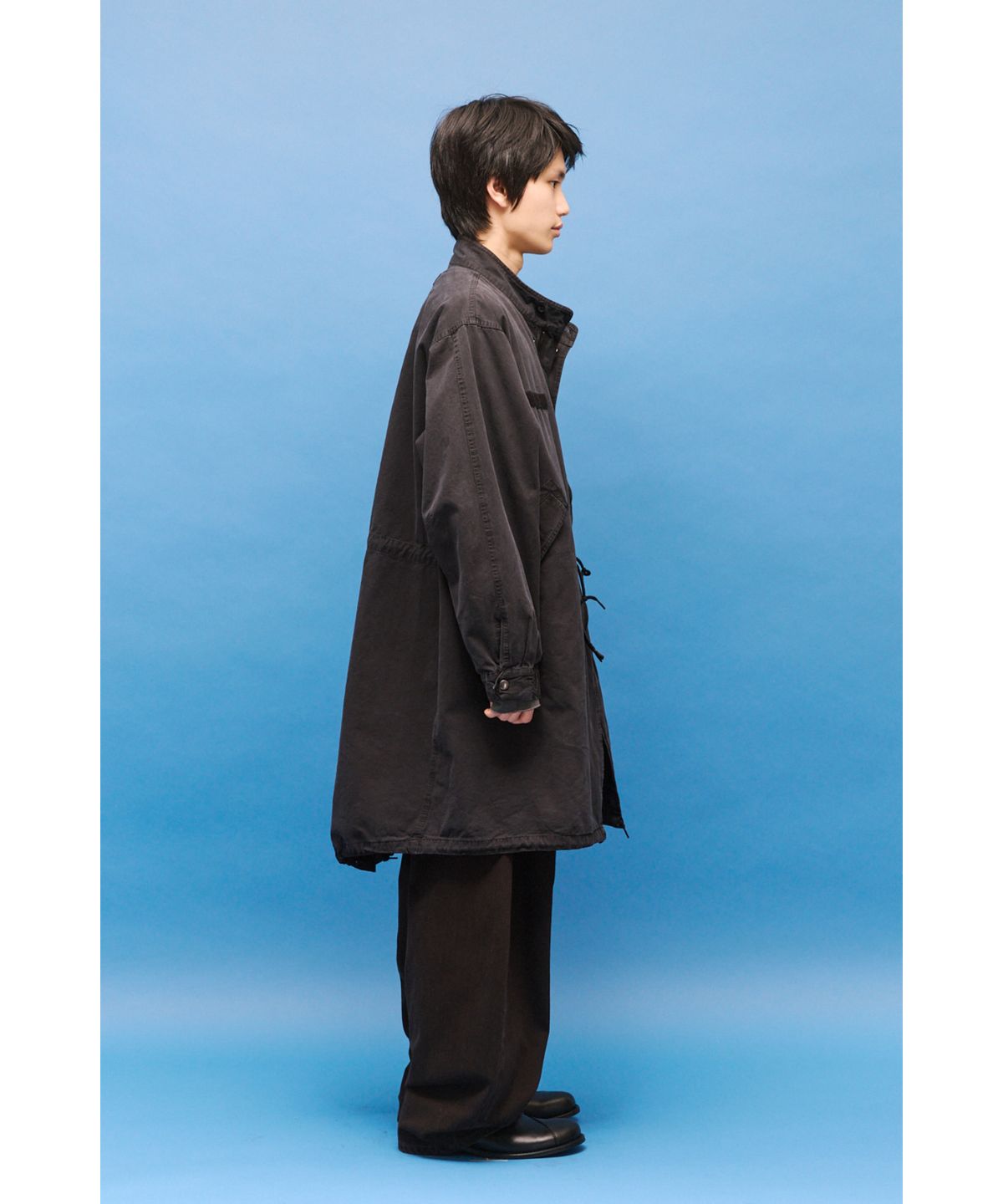 해칭룸(HATCHINGROOM) Mods Parka Over Dyed Blue Charcoal