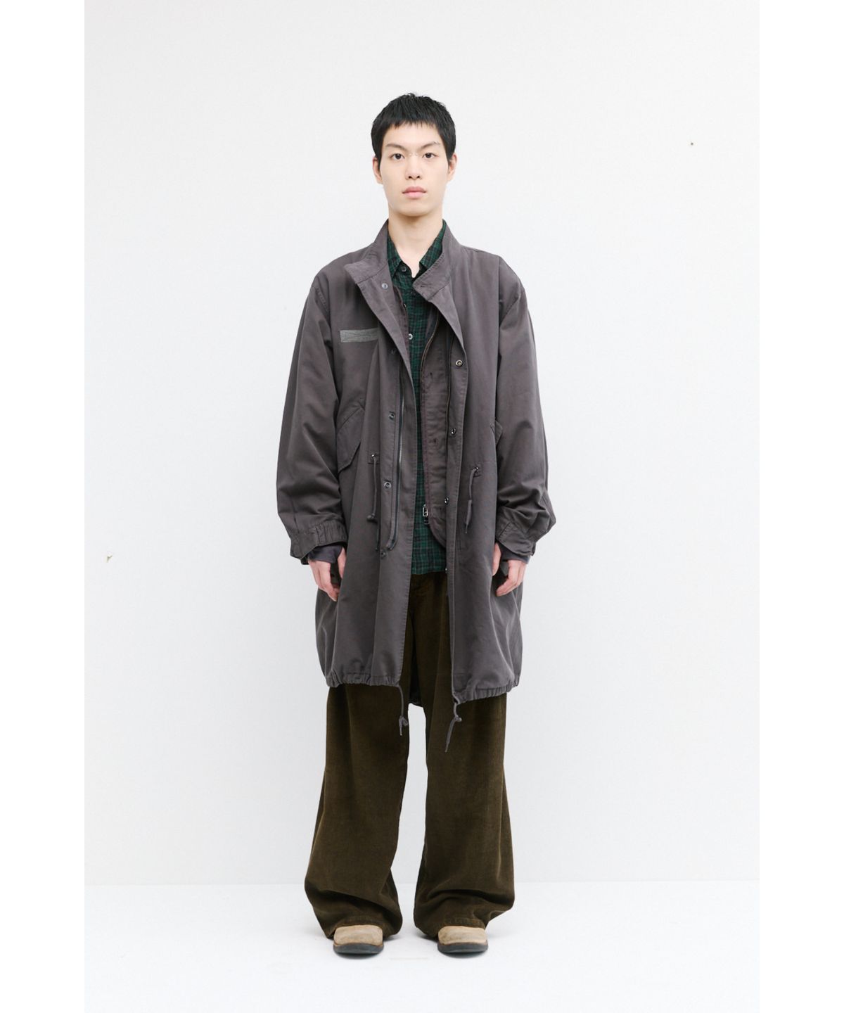 해칭룸(HATCHINGROOM) Mods Parka Washed Mud Brown