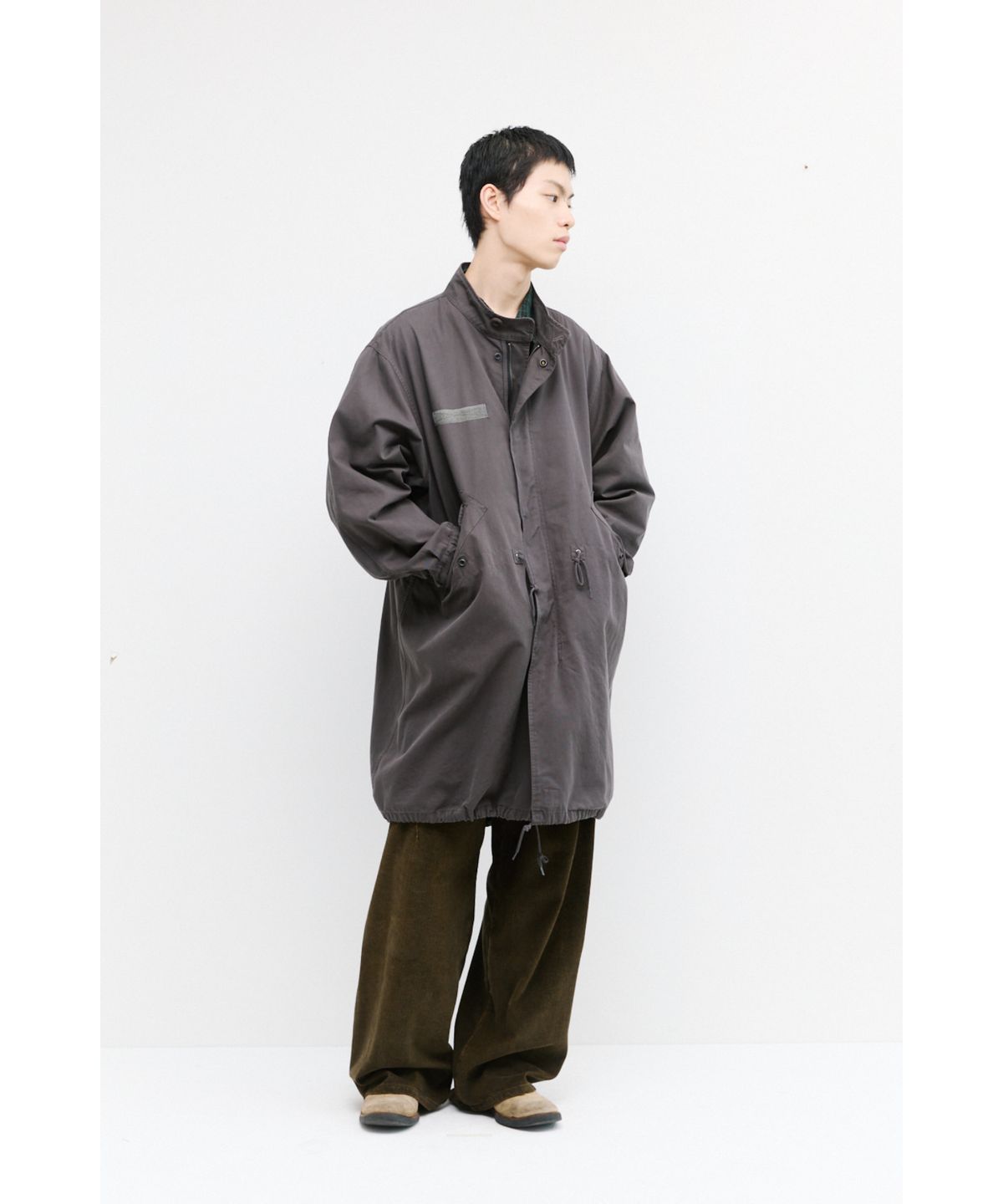 해칭룸(HATCHINGROOM) Mods Parka Washed Mud Brown