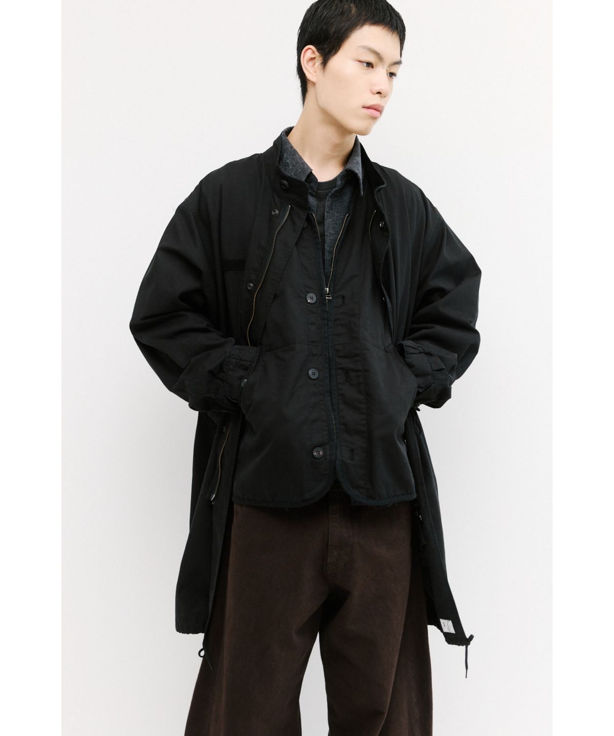 해칭룸(HATCHINGROOM) Mods Parka Washed Black