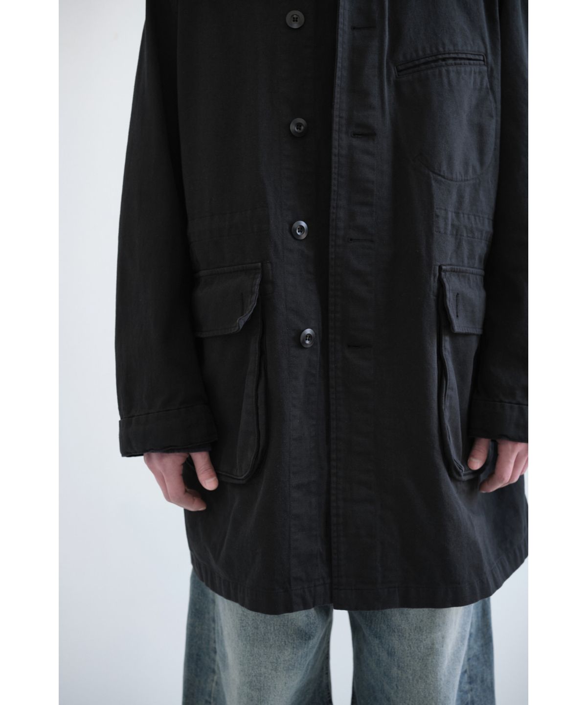 해칭룸(HATCHINGROOM) Mil Coat Black