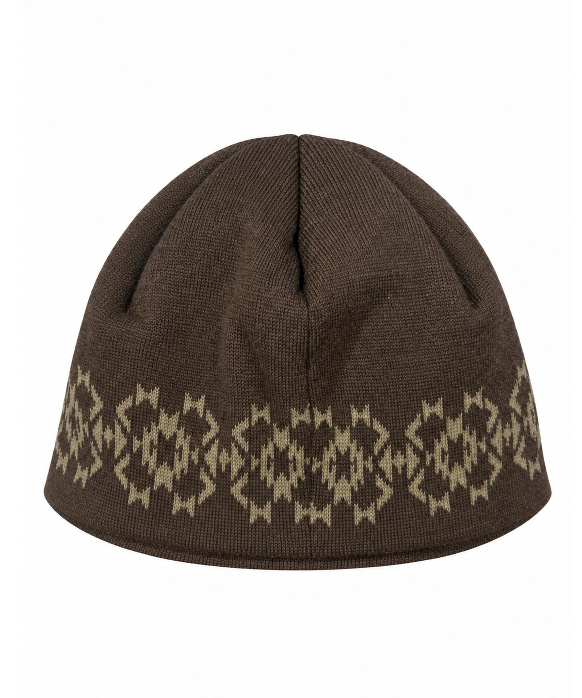 아이돈워너셀(IDWS) Ethnic Jacquard Maxi Beanie Brown