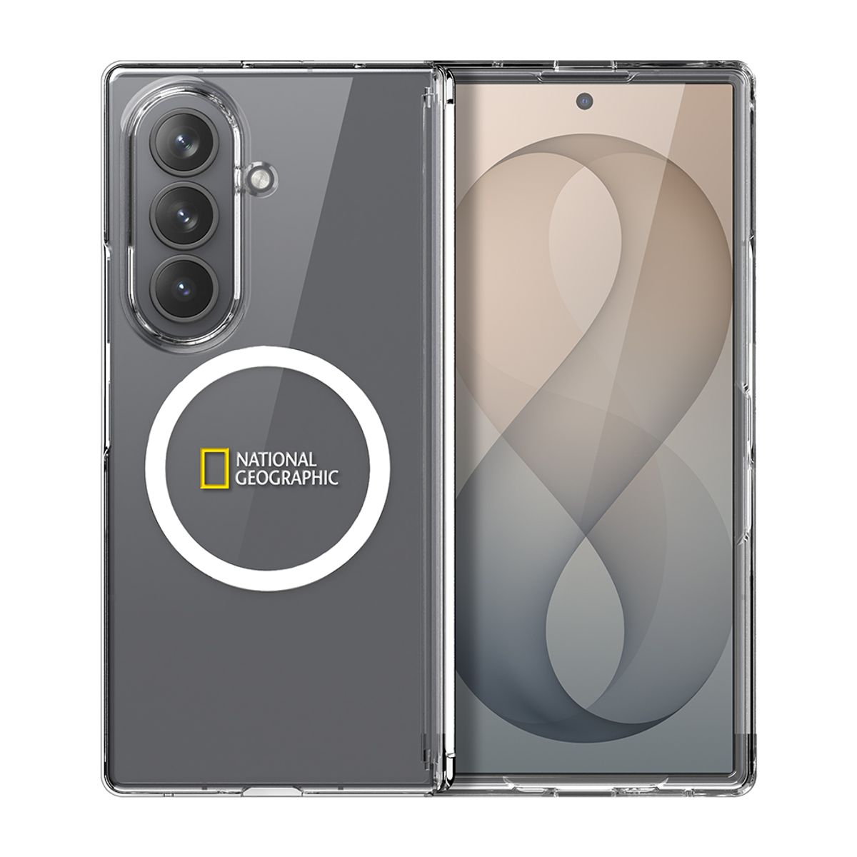 내셔널지오그래픽 모바일(NATIONAL GEOGRAPHIC MOBILE) 갤럭시Z폴드8 Z폴드8울트라 마그네틱 크리스탈 슬림핏 힌지 커버 케이스