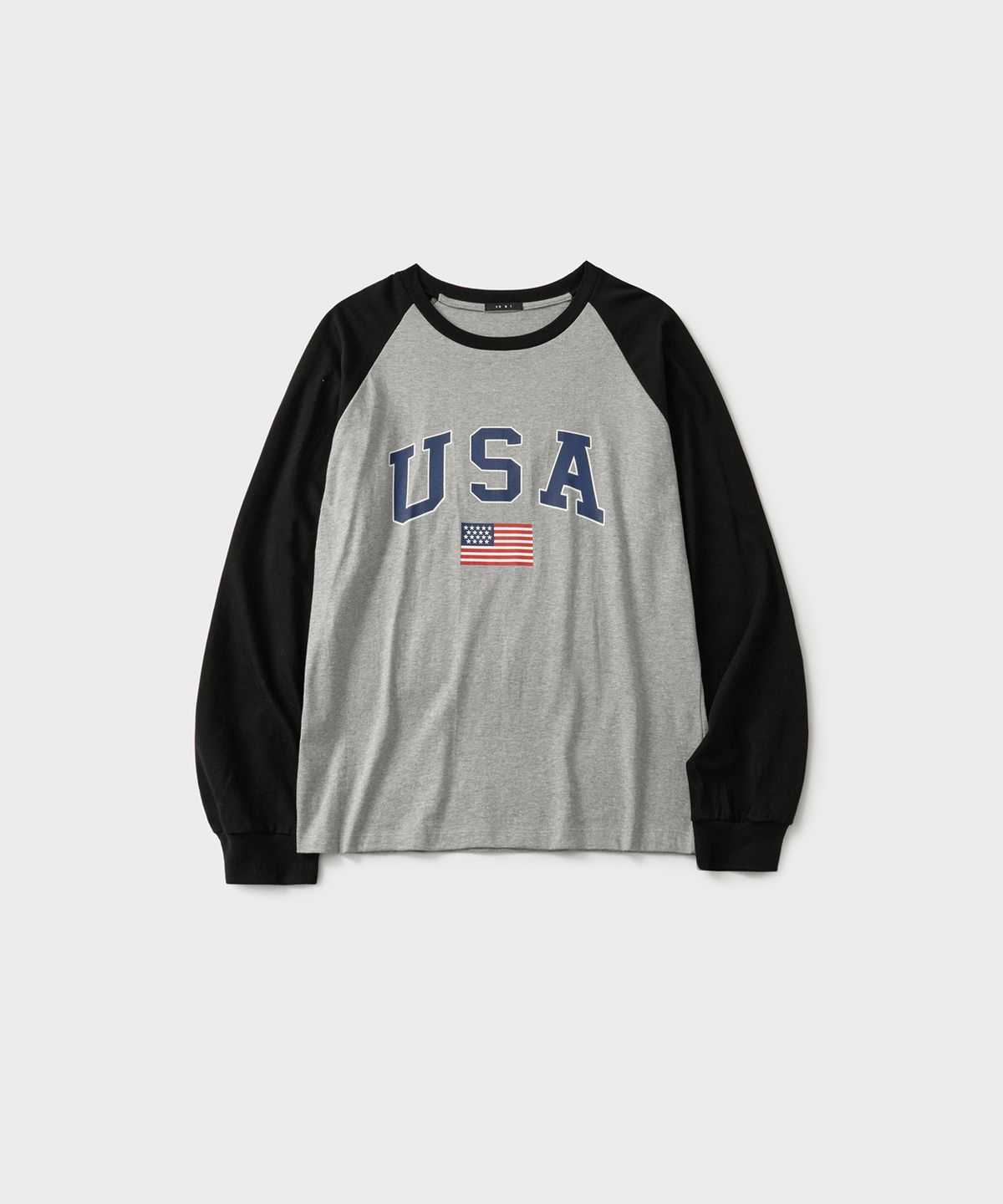 바니쉬먼트(VANISHMENT) USA raglan long tee_black