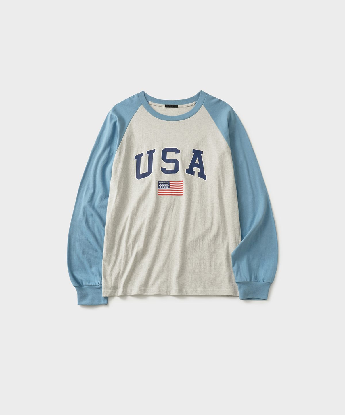 바니쉬먼트(VANISHMENT) USA raglan long tee_sky blue