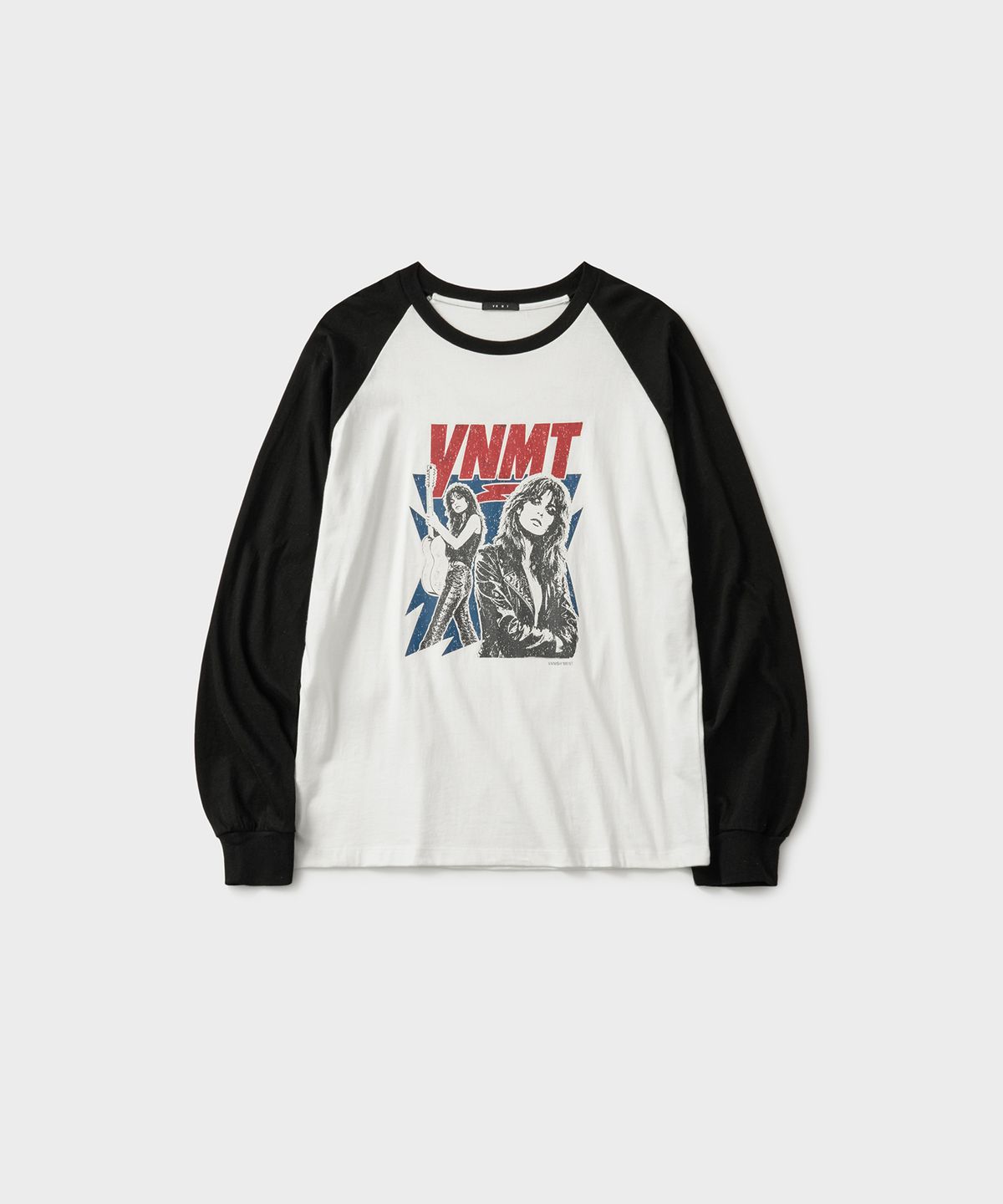 바니쉬먼트(VANISHMENT) 80s vnmt tour raglan long tee_black