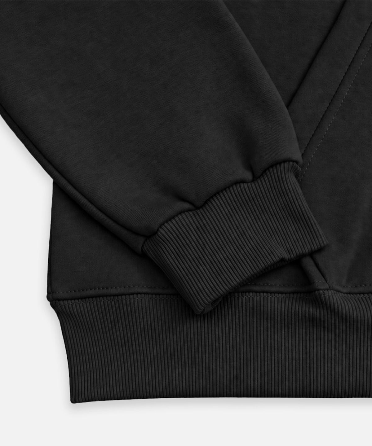 메종니아트(MAISON DE NEART) [남녀공용] 레글런 기모 투웨이 지퍼 후드집업 (Black)