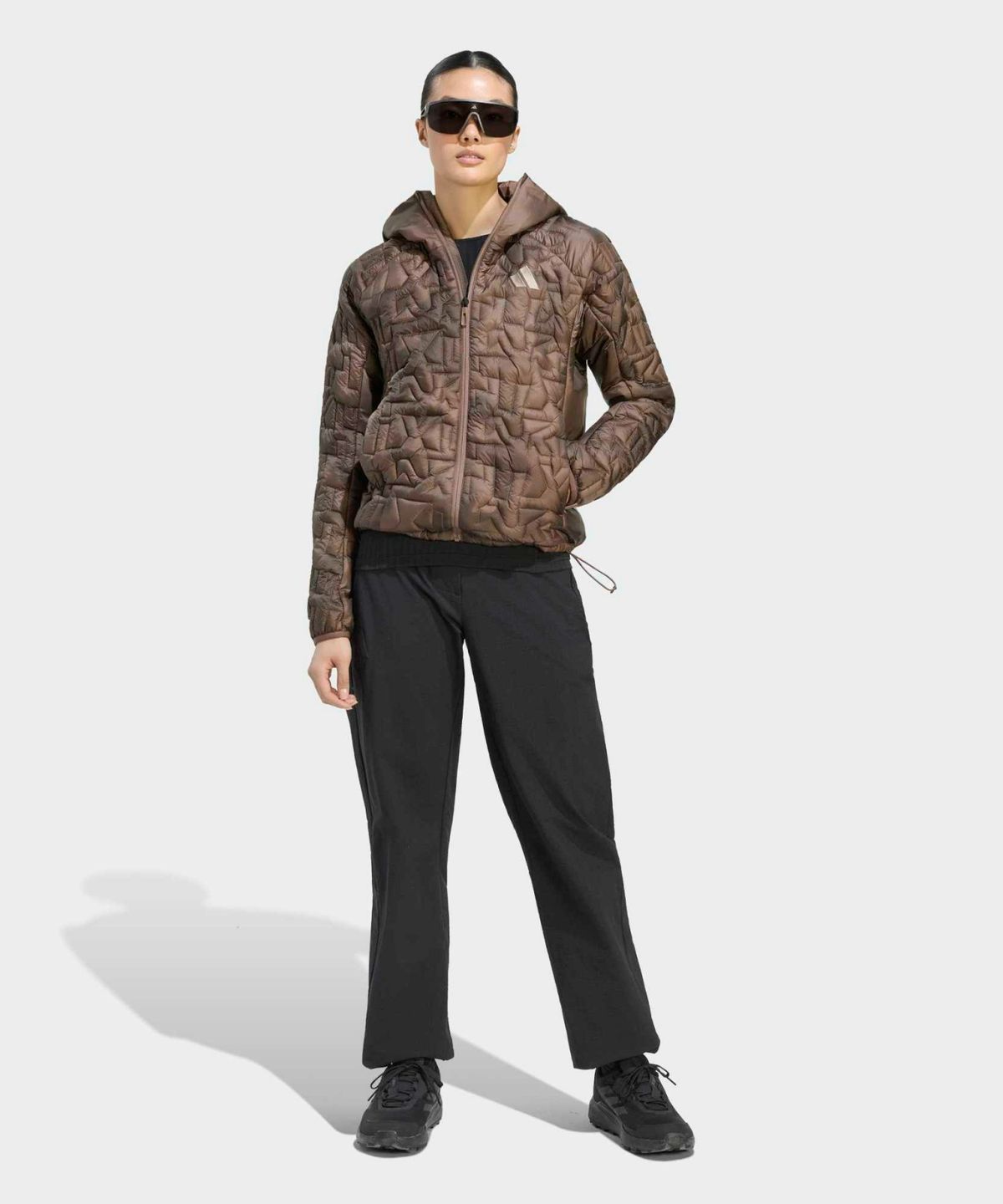 아디다스(ADIDAS) 테렉스 엑스페리어 프리마로프트 후드 경량 재킷 - 얼스스트라타:다크브라운 / KF6909
