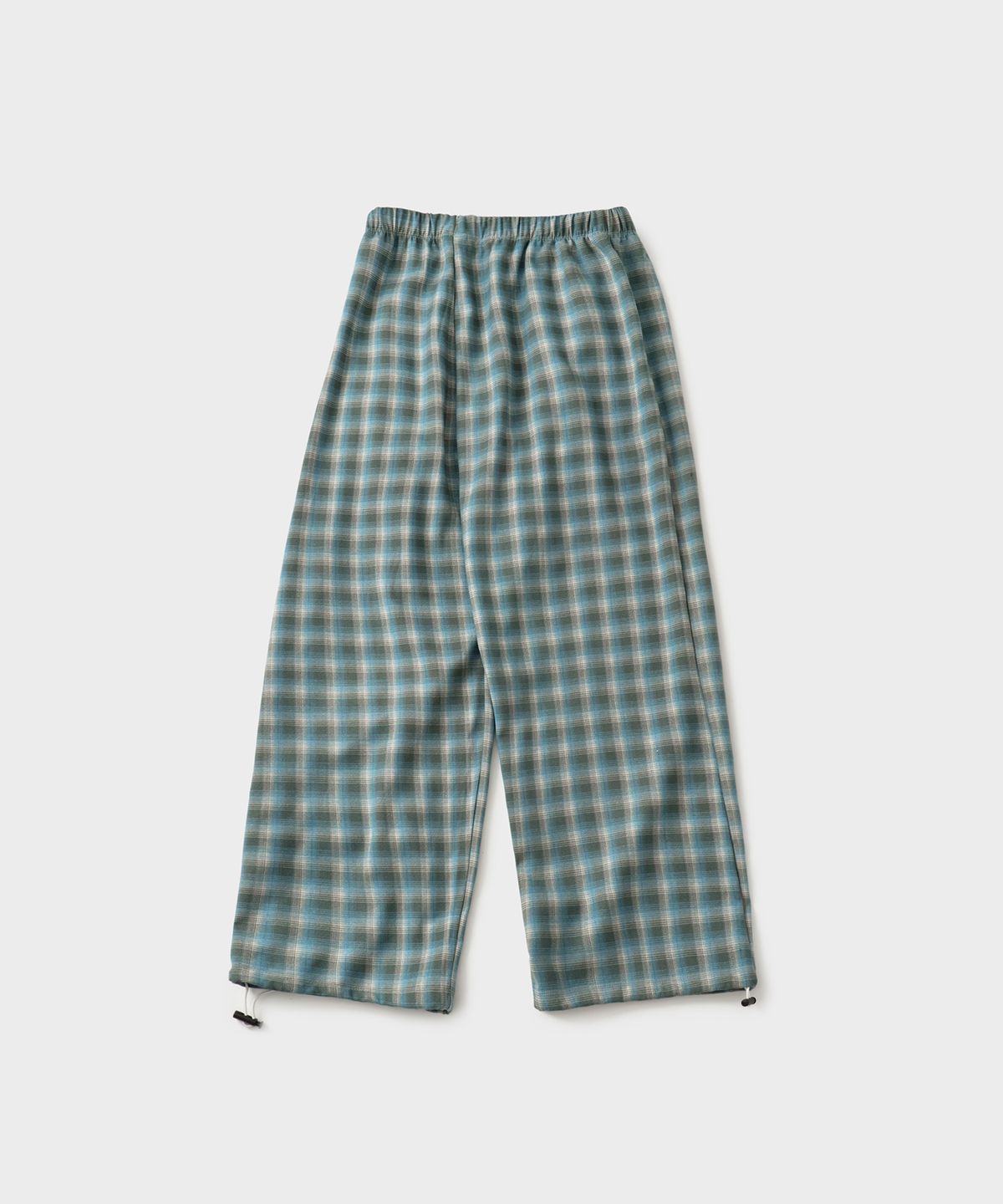 바니쉬먼트(VANISHMENT) Check relax easy pants_sky blue