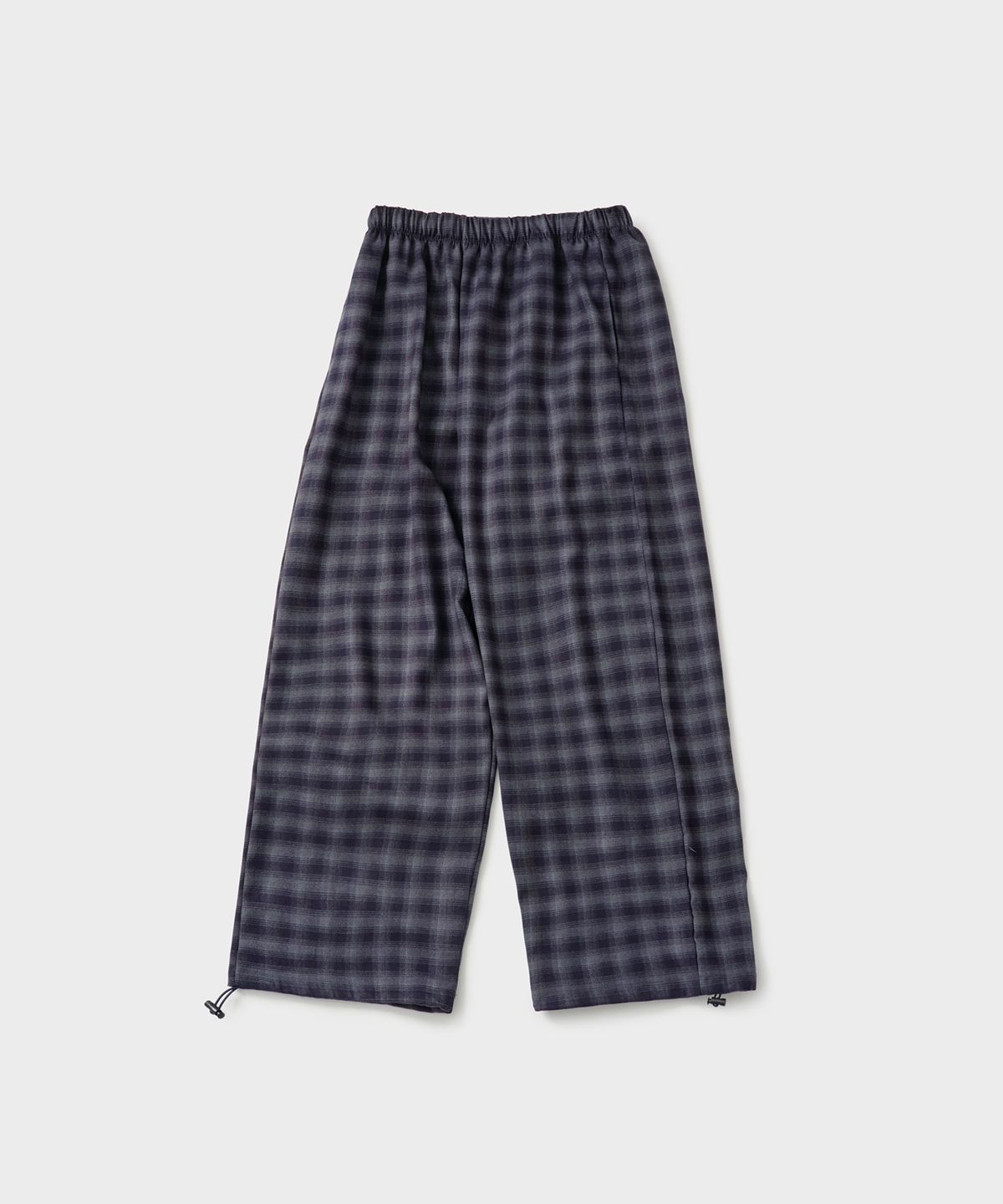 바니쉬먼트(VANISHMENT) Check relax easy pants_charcoal