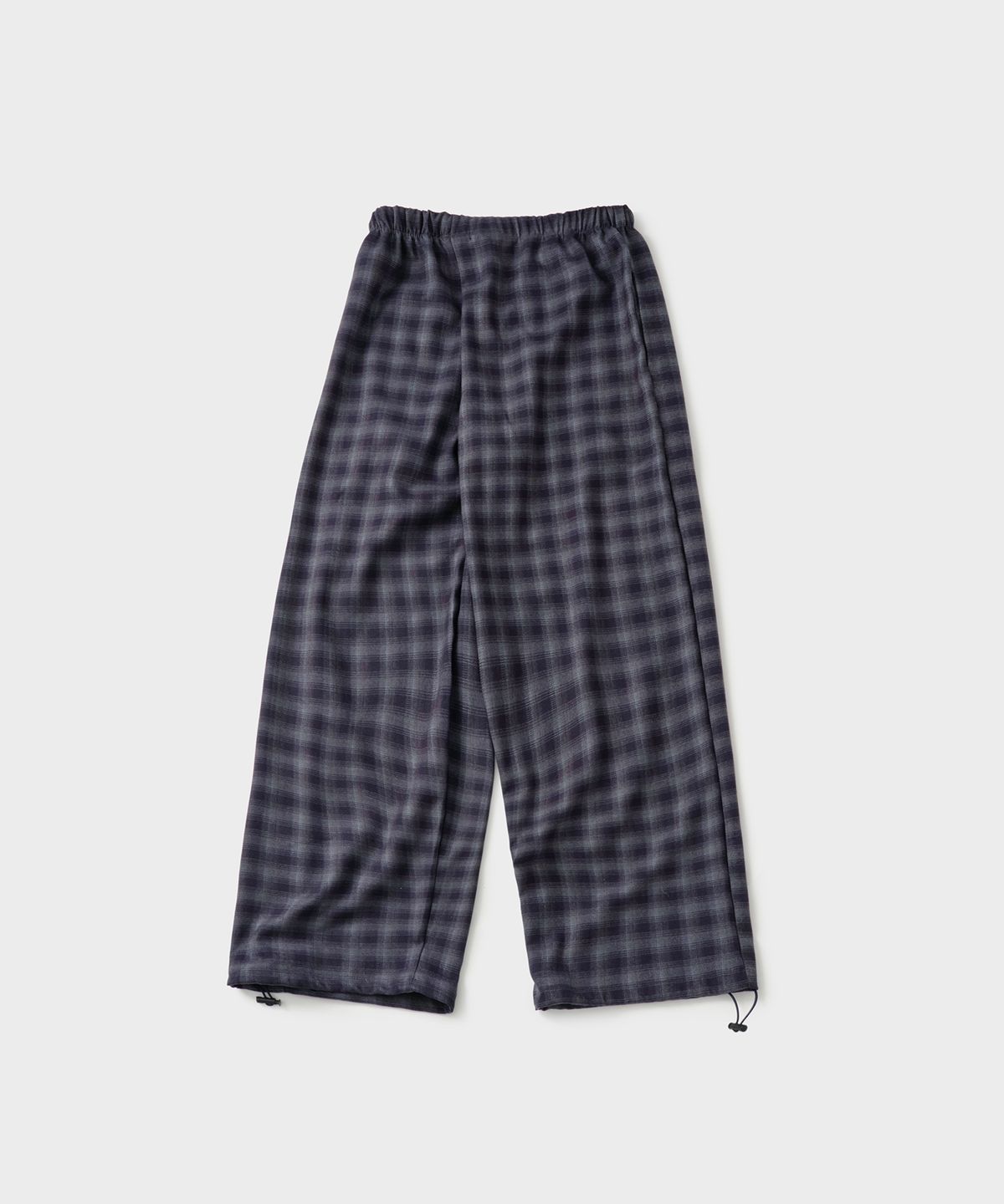 바니쉬먼트(VANISHMENT) Check relax easy pants_charcoal